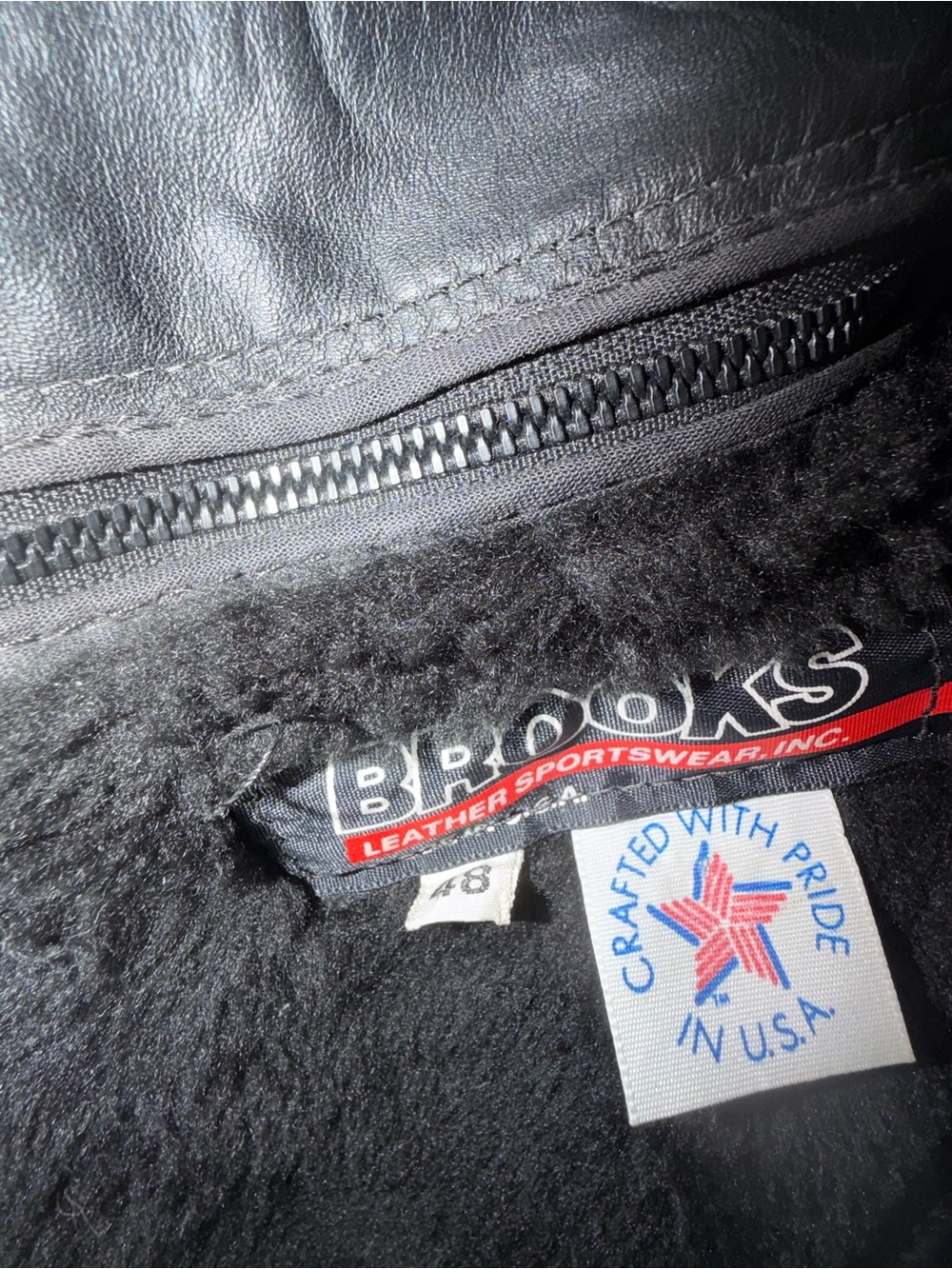 Vintage 80s Brooks Leather Sportswear Motorcycle Jack… - Gem